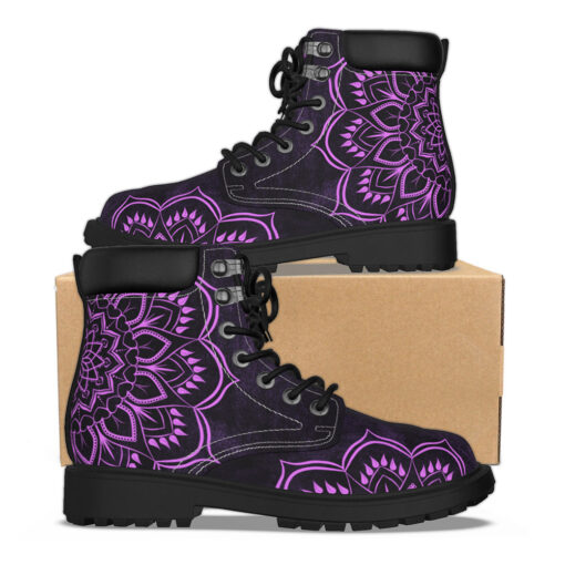 Purple Mandala Classic Boots