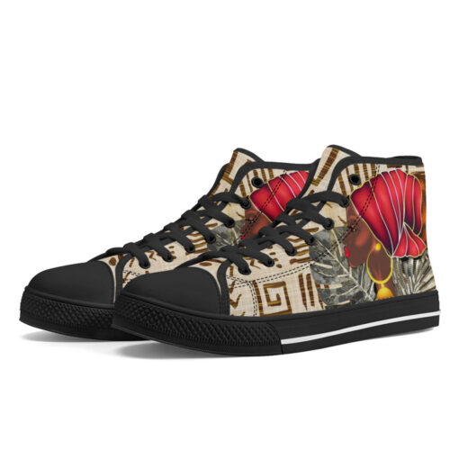 African Red Turban High-Top Shoes - Image 2