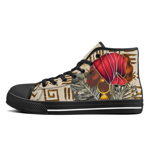 African Red Turban High-Top Shoes - Image 4