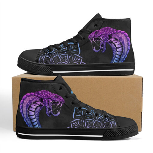 Neon Cobra Head High-Top Shoes