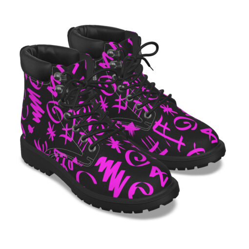 Pink Brushstrokes Classic Boots - Image 6