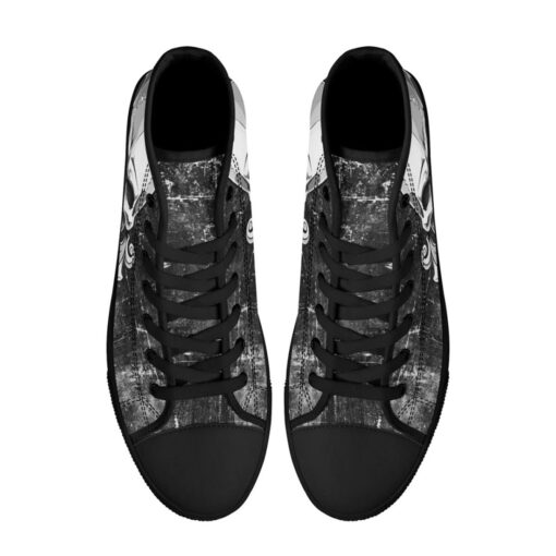 Silver Skull High-Top Shoes - Image 3