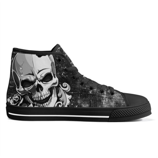 Silver Skull High-Top Shoes - Image 5