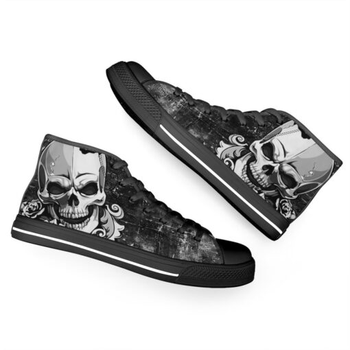 Silver Skull High-Top Shoes - Image 6