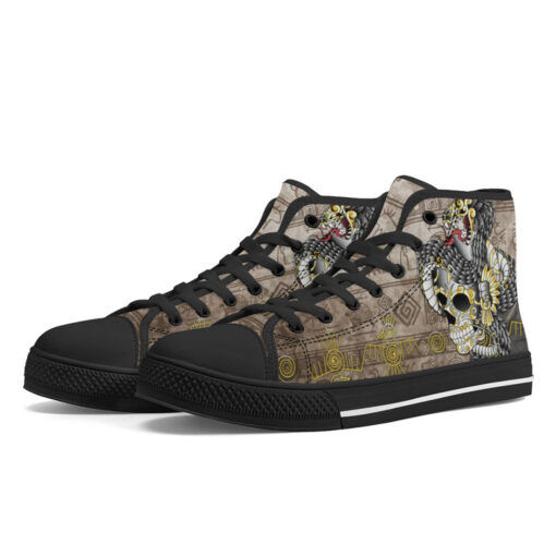 Aztec Gold Skull High-Top Shoes - Image 2