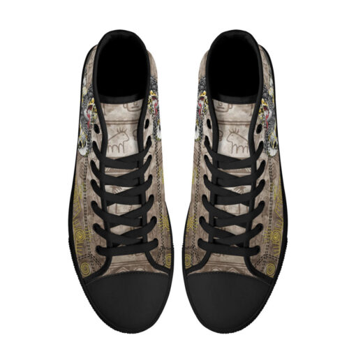 Aztec Gold Skull High-Top Shoes - Image 3