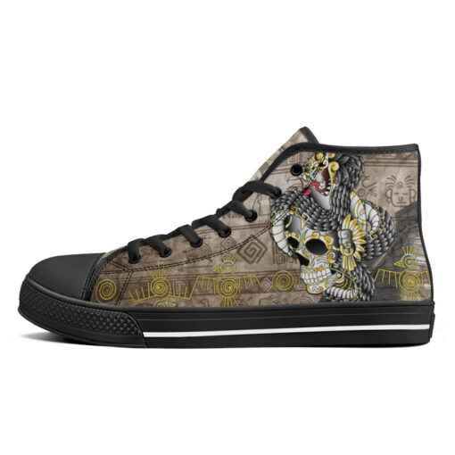 Aztec Gold Skull High-Top Shoes - Image 4