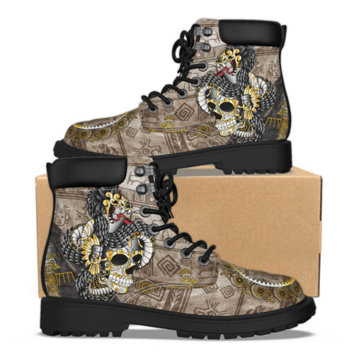 Aztec Gold Skull Classic Boots