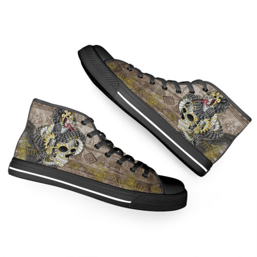 Aztec Gold Skull High-Top Shoes - Image 6