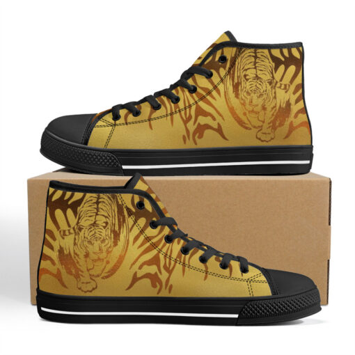 Gold Tiger Hunting High-Top Shoes