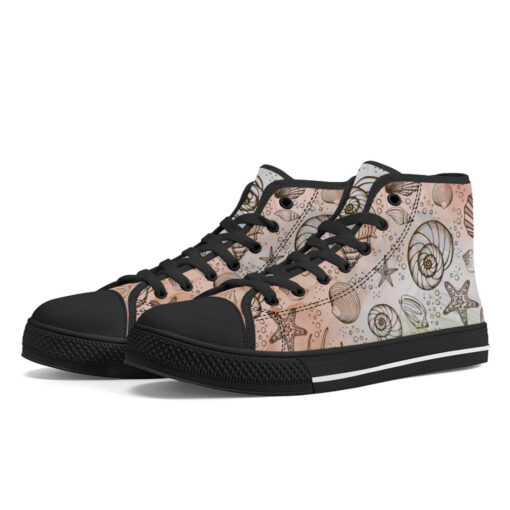 Seashells And Starfish High-Top Shoes - Image 2