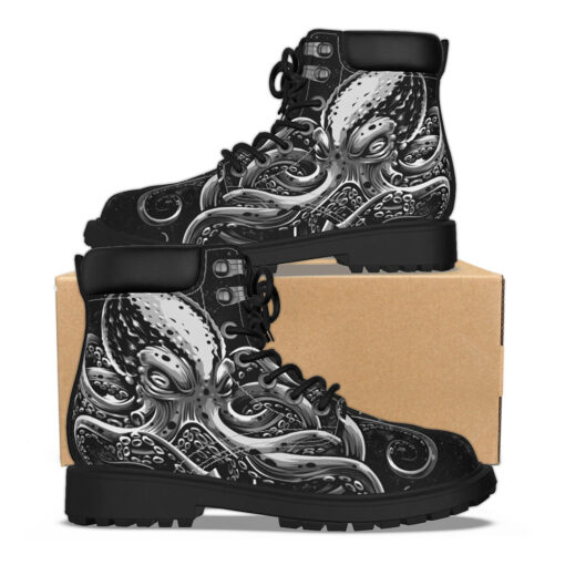 Gray Octopus Classic Boots