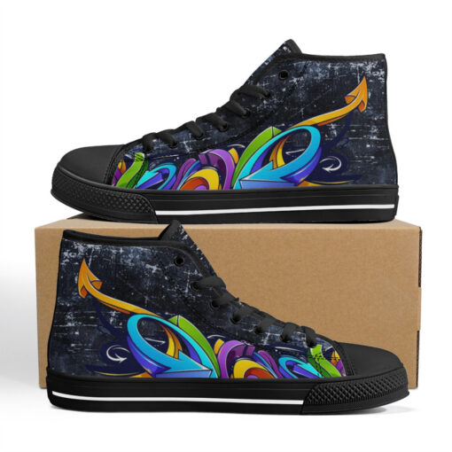 Graffiti Arrows High-Top Shoes