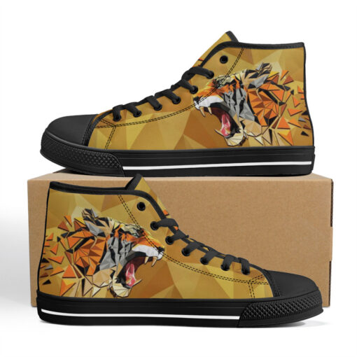 Golden Polygons Tiger High-Top Shoes