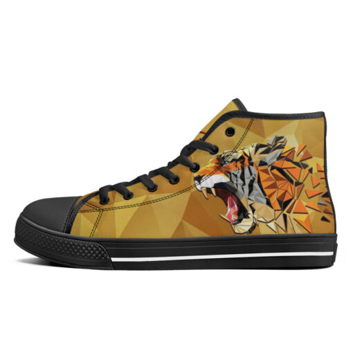 Golden Polygons Tiger High-Top Shoes - Image 4