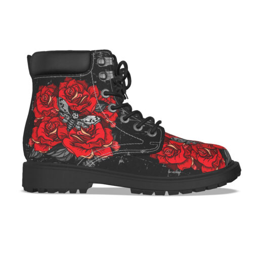 Dead Head Moth Over Roses Classic Boots - Image 4