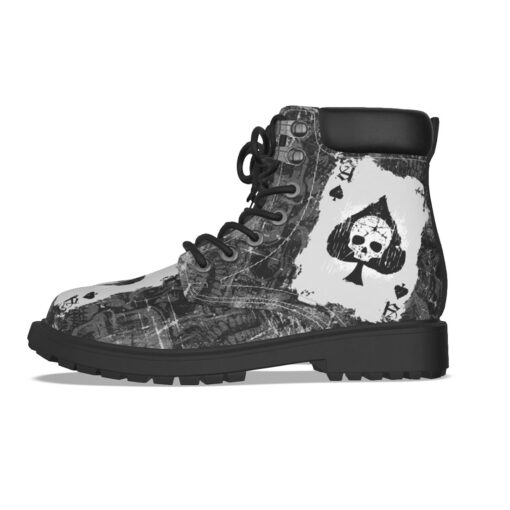 Grunge Spade Skull Classic Boots - Image 3