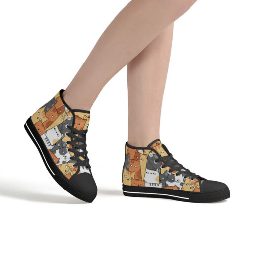 Cute Kittens High-Top Shoes - Image 7