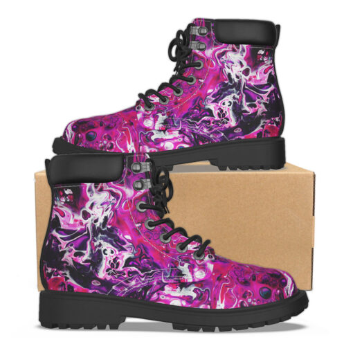 Purple Acrylic Marble Classic Boots