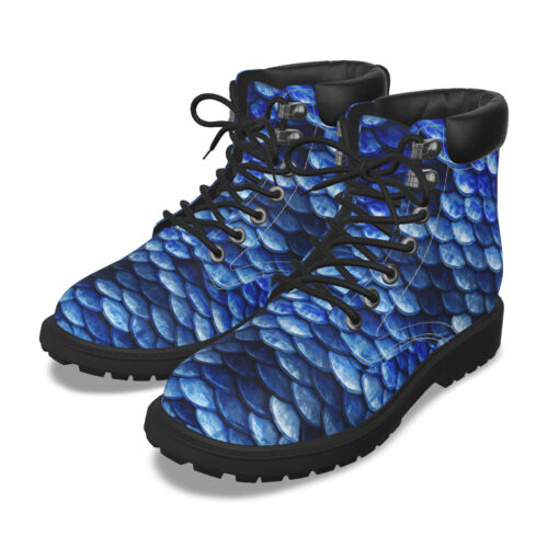 Blue Fish Scales Classic Boots - Image 2