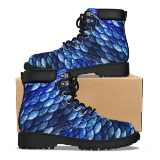 Blue Fish Scales Classic Boots