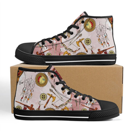 Ethnic American Art High-Top Shoes