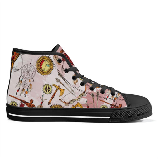 Ethnic American Art High-Top Shoes - Image 5