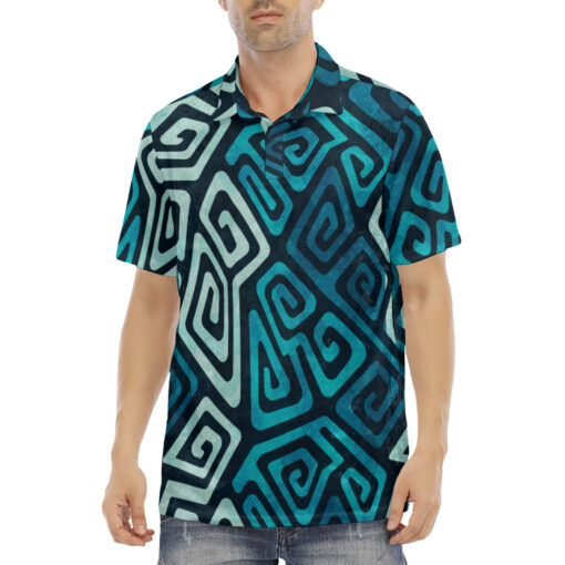 Water Spiral Velvet Polo Shirt - Image 2