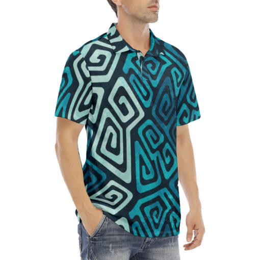 Water Spiral Velvet Polo Shirt - Image 3