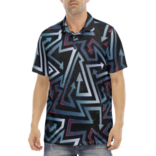 Graffiti Arrows Velvet Polo Shirt - Image 2