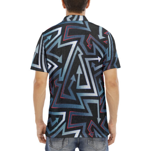 Graffiti Arrows Velvet Polo Shirt - Image 4