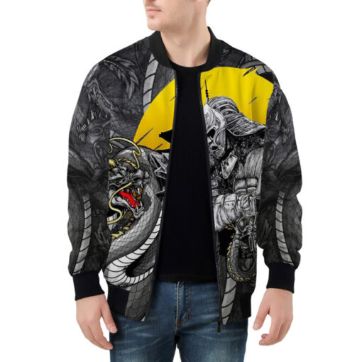 Dragon and Samurai Bomber Jacket