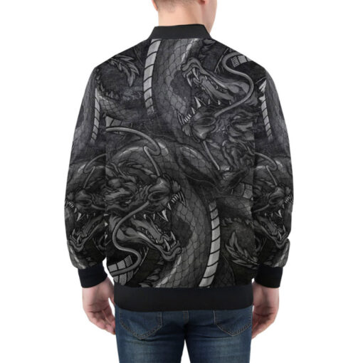 Japanese Dragon and Samurai Bomber Jacket - Image 3