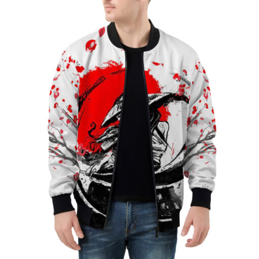 Samurai Sakura Bloody Sunset Bomber Jacket