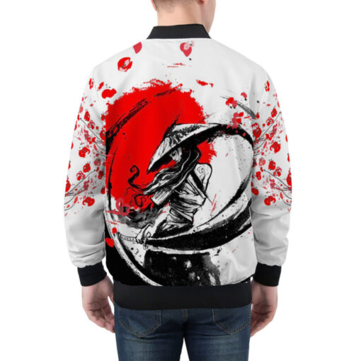 Samurai Sakura Bloody Sunset Bomber Jacket - Image 3