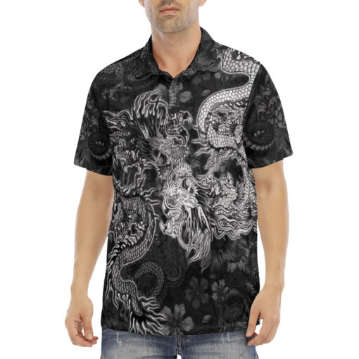 Dragons Fight Velvet Polo Shirt - Image 2