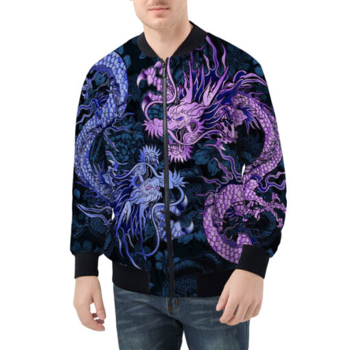 Glow Dragons Fight Bomber Jacket - Image 2