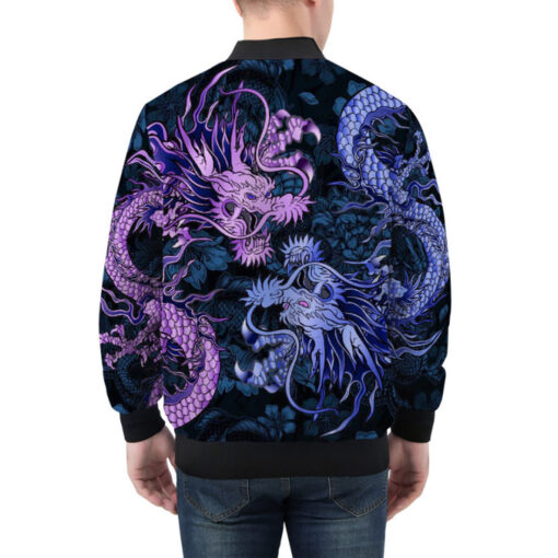 Glow Dragons Fight Bomber Jacket - Image 3