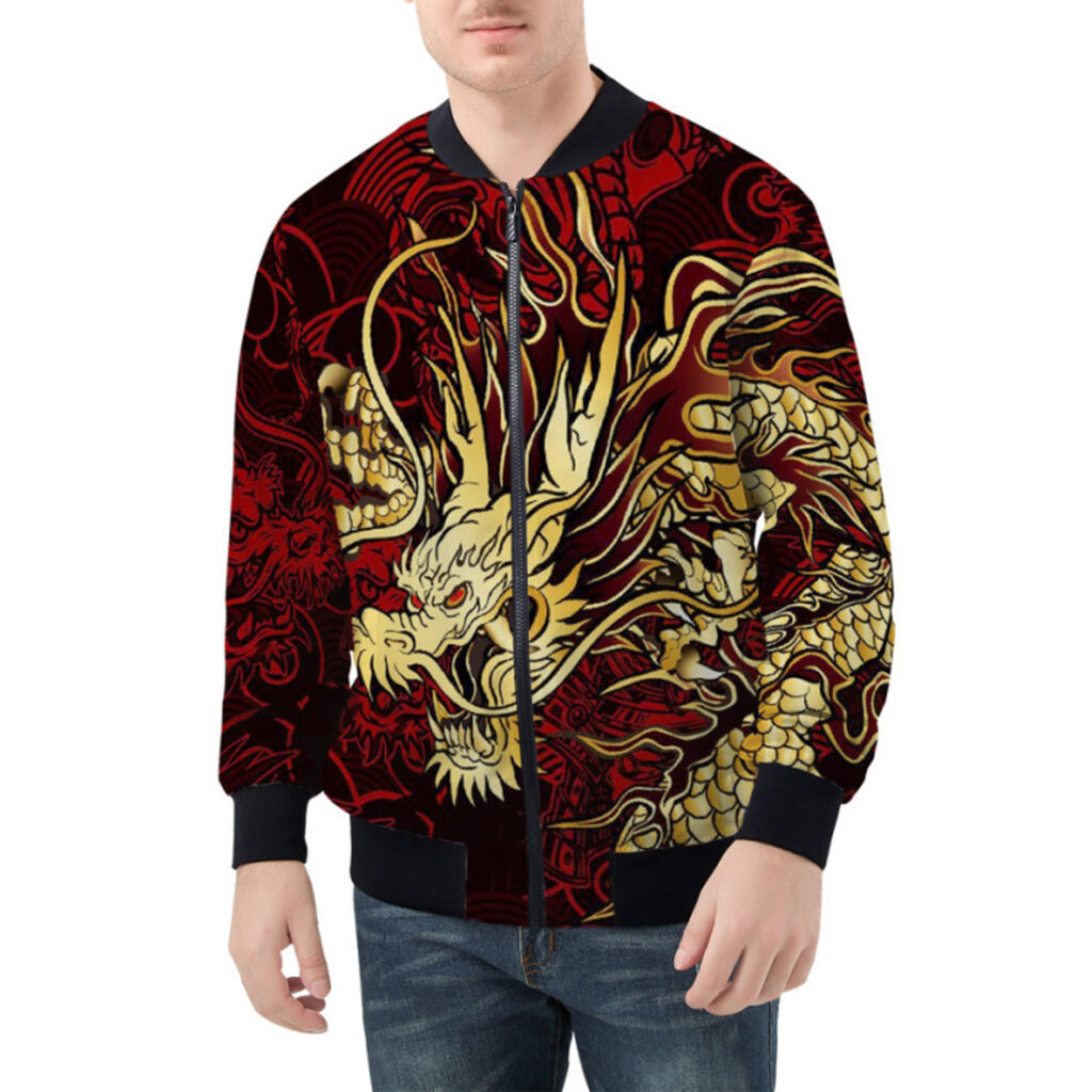 Golden Dragon Bomber Jacket – Quantum Boutique