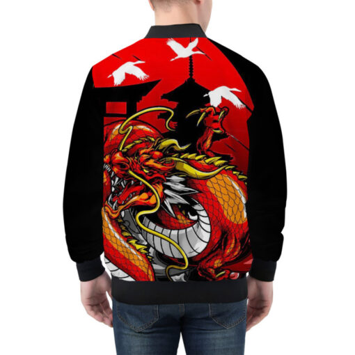 Japanese Red Dragon Bomber Jacket - Image 3