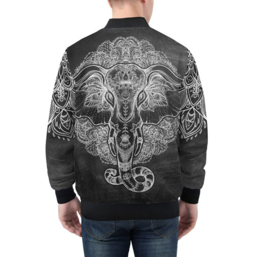 Tribal Elephant Bomber Jacket - Image 3