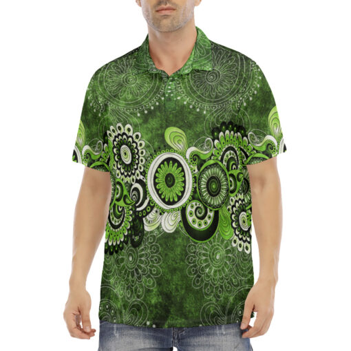 Paisley Element Velvet Polo Shirt - Image 2