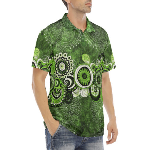 Paisley Element Velvet Polo Shirt - Image 3