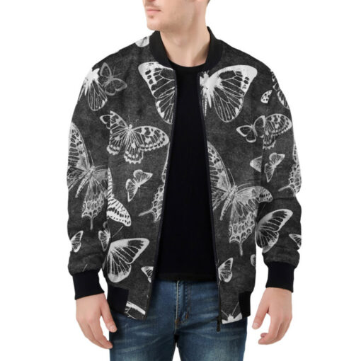 White Butterflies Bomber Jacket