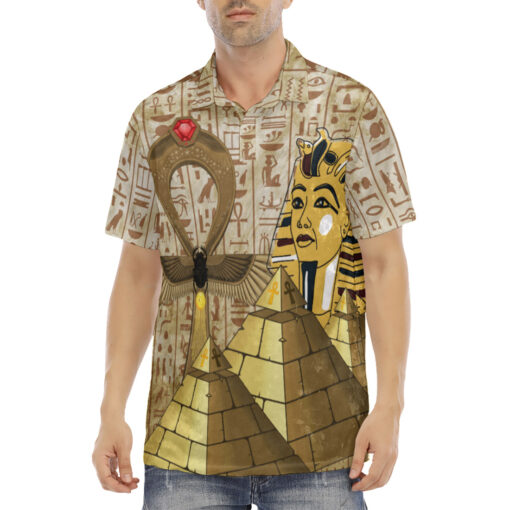 Ancient Egypt Pharaoh Velvet Polo Shirt - Image 2