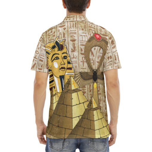 Ancient Egypt Pharaoh Velvet Polo Shirt - Image 4