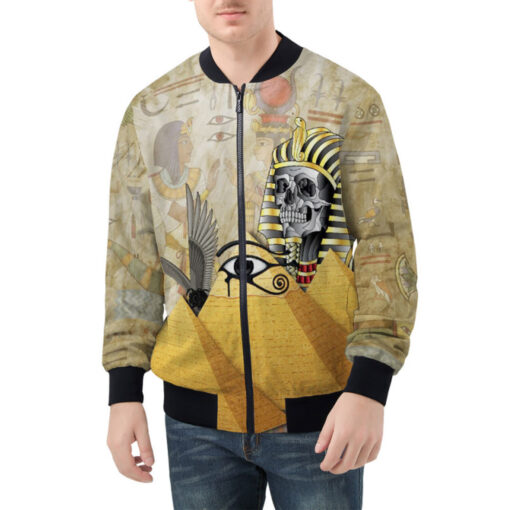 Egypt Skull Pharaoh Bomber Jacket - Image 2