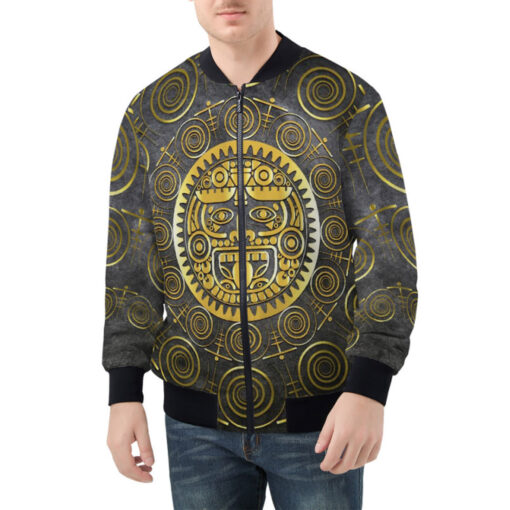 Sacred Mayan Sun God Bomber Jacket - Image 2