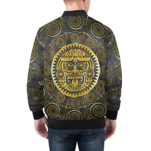 Sacred Mayan Sun God Bomber Jacket - Image 3