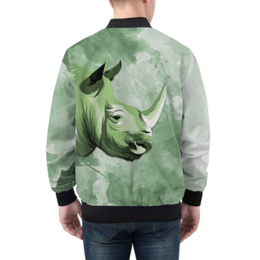 Rhinoceros Head Bomber Jacket - Image 3